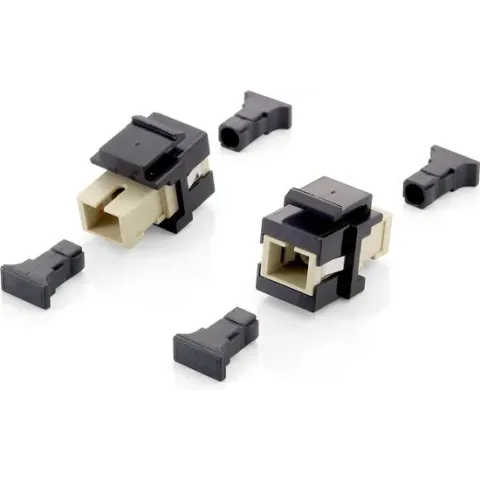 Equip 125572 glasvezeladapter SC Beige, Zwart 8 stuk(s)