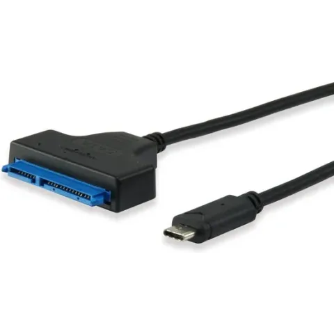 Equip 133456 kabeladapter/verloopstukje USB Type C SATA Zwart