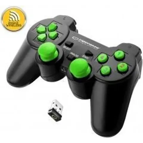 ESPERANZA EGG108G - 5901299947258 ESPERANZA EGG108G GLADIATOR - GAMEPAD Z WIBRACJAMI BEZPRZEWODOWY DLA PC / PS3