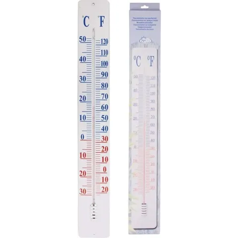 Esschert Design thermometer op wandplaat 90 cm TH9