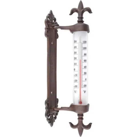 Esschert Design Thermometer Spear 9,4 Cm X 29,5 Cm Staal Bruin
