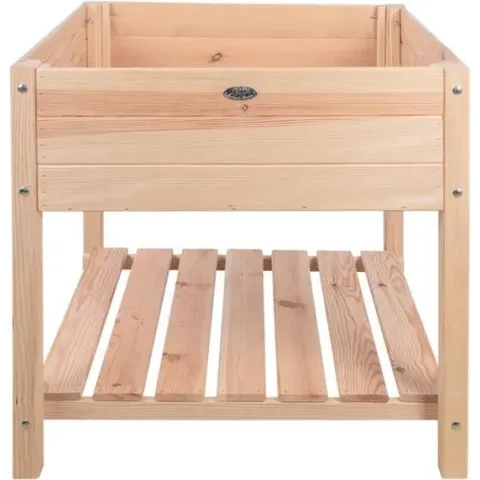 Esschert Design - Verhoogde blank houten kweekbak XL ( L 78,8 x B 78,8 x H 78 cm)
