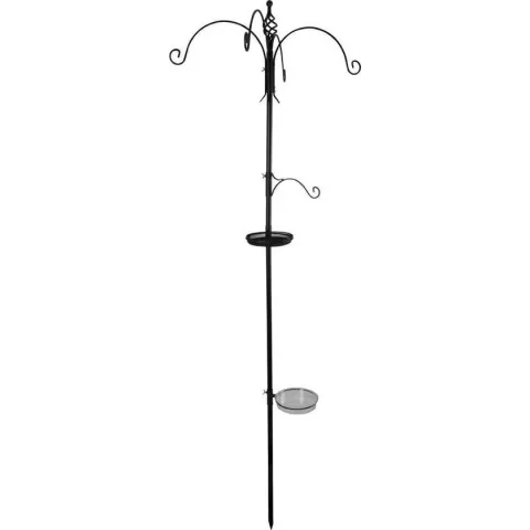 Esschert Design Voederstation - Vogelvoederhuisje - Groen - 75 cm x 75 cm x 300 cm