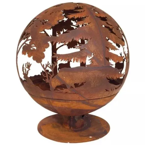 Esschert Design Vuurschaal laser gesneden 57.5 x 57.5 x 66 cm roest FF261