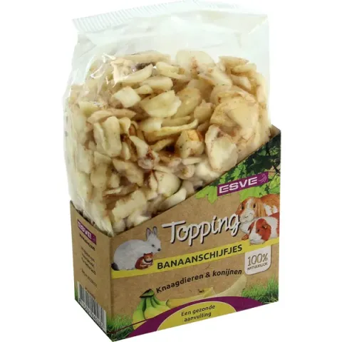 Esve Topping Banaanschijfjes Konijn En Knaagdier - Knaagdiersnack - 180 g