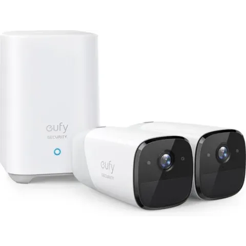 Eufycam 2 - 2 beveiligingscamera's / IP-camera's + basisstation - 365 dagen batterij - Voor binnen & buiten