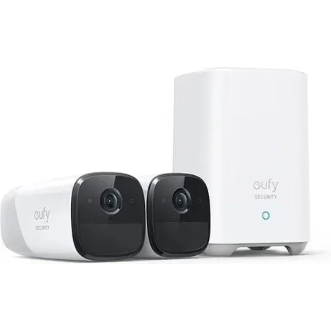 EufyCam 2 Pro - 2 beveiligingscamera's / IP-camera's + basisstation - 2K Ultra HD - Tot 365 dagen batterij - Voor binnen & buiten