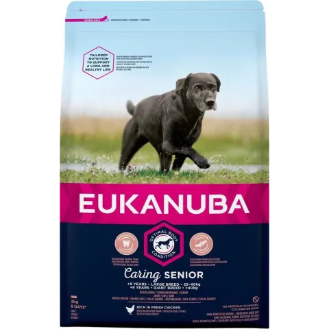 Eukanuba Caring Senior Large Breed - Kip - Hondenvoer - 3 kg