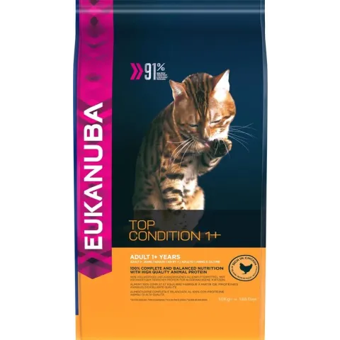 Eukanuba Cat Adult - Top Condition 1+ - Kip - Kattenvoer - 10 kg