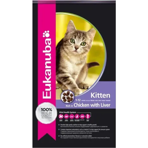Eukanuba Cat & Kitten - Kip/Lever - Kattenvoer - 10 kg