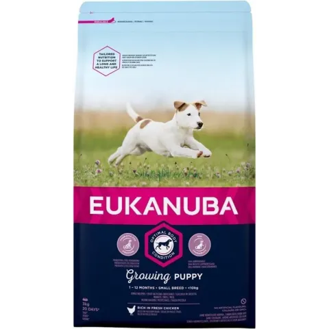 Eukanuba Dog Puppy & Junior - Small - Kip - Puppyvoer - 3 kg