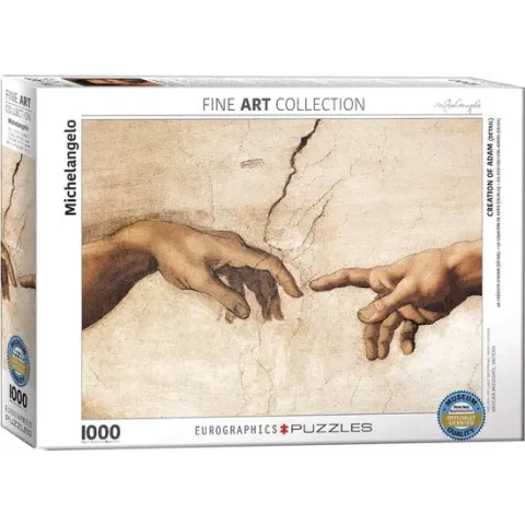 Eurographics puzzel Creation of Adam - Detail stukjes - Michelangelo - 1000 stukjes