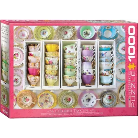 Eurographics puzzel Tea Cups Boxes - 1000 stukjes