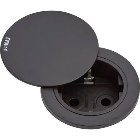 EVOline 159280004100 Inbouwstekkerdoos 1-voudig Zwart 1 stuk(s)