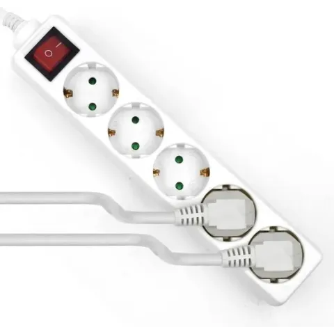 Ewent EW3916 Binnen 5AC-uitgang(en) 1.5m Wit power uitbreiding