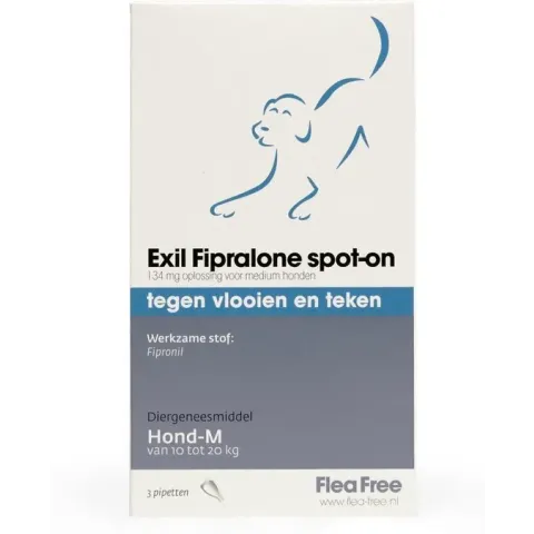 Exil flea free spot-on 10 tot 20 kg - 1 st à 3 Pipetten