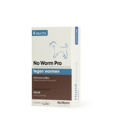 Exil No Worm Pro - Kleine Hond - 4 Tabletten