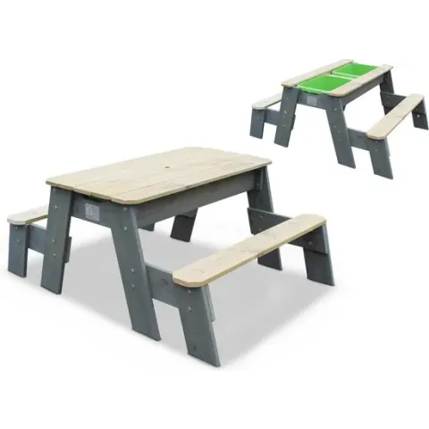 EXIT Aksent zand-, water- en picknicktafel (2 bankjes)