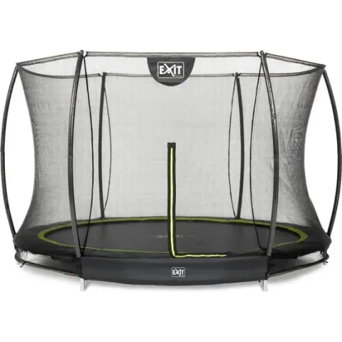 EXIT Silhouette inground trampoline ø305cm met veiligheidsnet - zwart