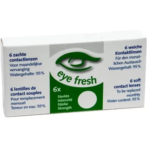 Eye Fresh zachte maandlenzen -2.50 - 6 stuks - Contactlenzen