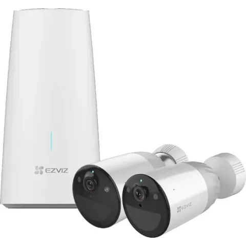 Ezviz BC1 B2: beveiligingscamera/ beveiligingssysteem met spotlicht en kleurnachtzicht - tot wel 365 dagen batterij - Voor binnen & buiten - 2 stuks