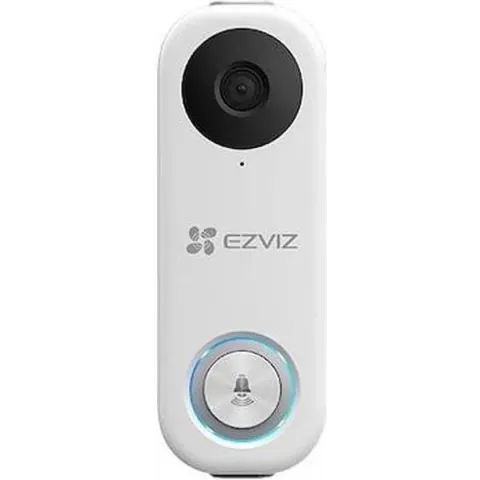 Ezviz DB1C - Wifi Videodeurbel - werkt met Google Assistent - Zonder Abonnement -Wit