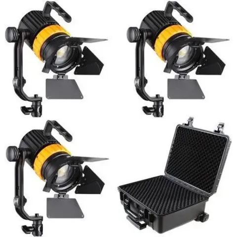 Falcon Eyes Bi-Color Mini LED Fresnel Set P-5AD-K3