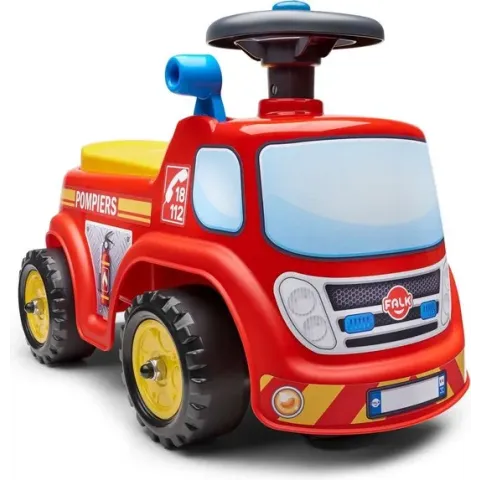 Falk Fireman Ride-on - Unisex - Rood Geel - Loopauto
