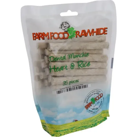 Farm Food Rawhide Dental Munchie Hart Hondensnacks - Rund - 10 cm 35 x 8 g