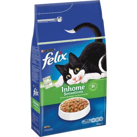 Felix Inhome Sensations - Kattenvoer Kip, Granen & Tuingroenten - 4 kg