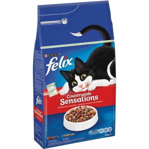 Felix Meaty Sensations - Rund/Kip/Groenten - Kattenvoer - 4 kg