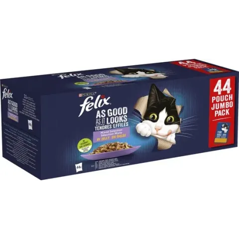 Felix Original Mix Selectie in Gelei - Kattenvoer - 44 x 85g