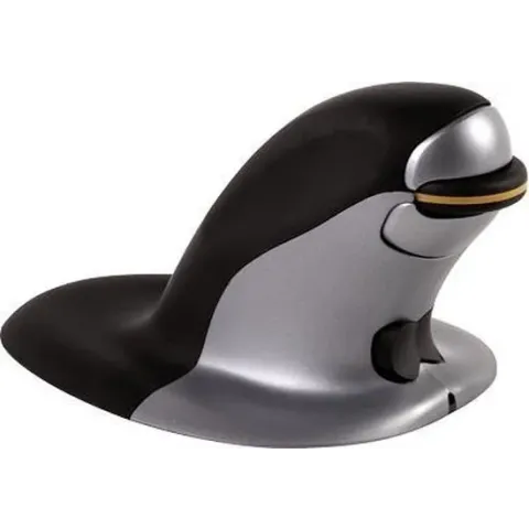 Fellowes ergonomische muis Penguin, draadloos, medium, zwart met grijs