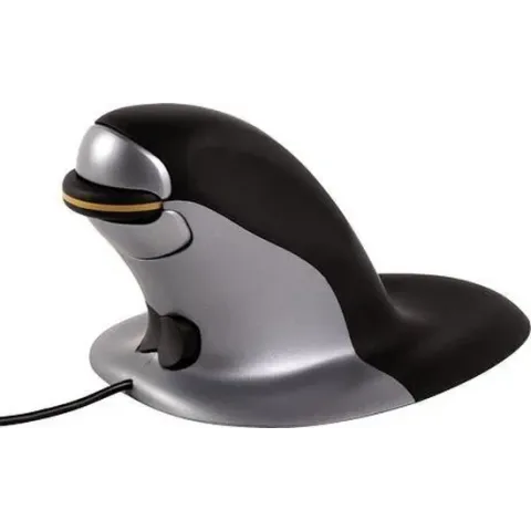Fellowes ergonomische muis Penguin, kabel, medium, zwart met grijs