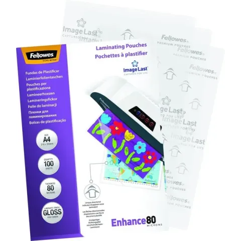 Fellowes lamineerhoezen Imagelast A4 80 Micron,  pak van 100 stuks