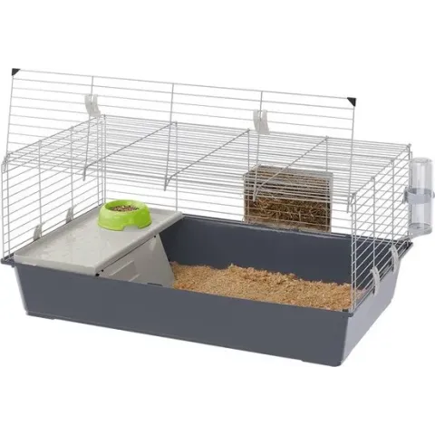 Ferplast Rabbit 100 - Konijnenkooi - Grijs - 95 x 57 x 46 cm