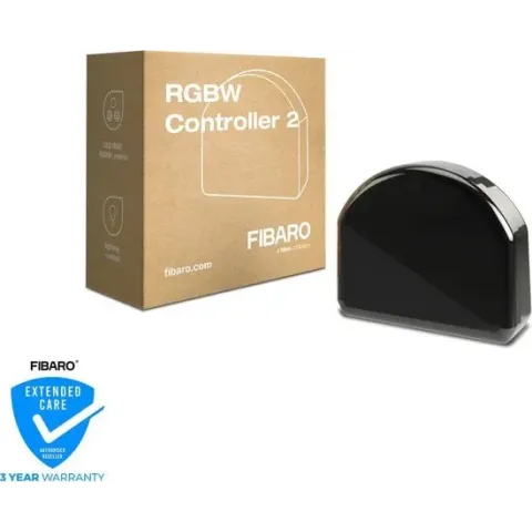 FIBARO RGBW Controller 2 - LED Strip Controller -  Werkt met FIBARO Home Centers, Homey en andere Z-Wave Controllers