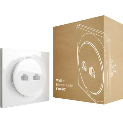 FIBARO Walli N Ethernet outlet - Wit - Klassiek basiselement