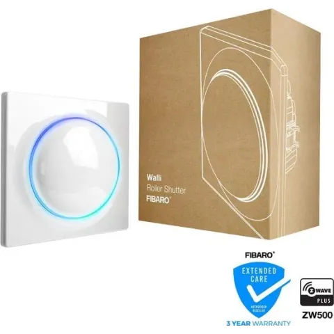 FIBARO Walli Roller Shutter - Slimme rolluikschakelaar - Werkt met FIBARO Home Centers, Homey en andere Z-Wave Controllers