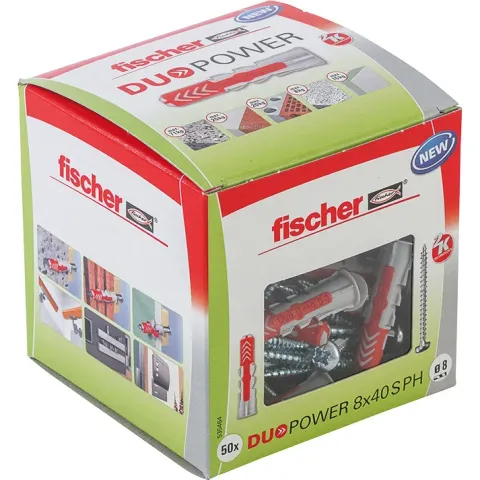 fischer DUOPOWER 8x40 PH LD met cilinderkop 50 stuks