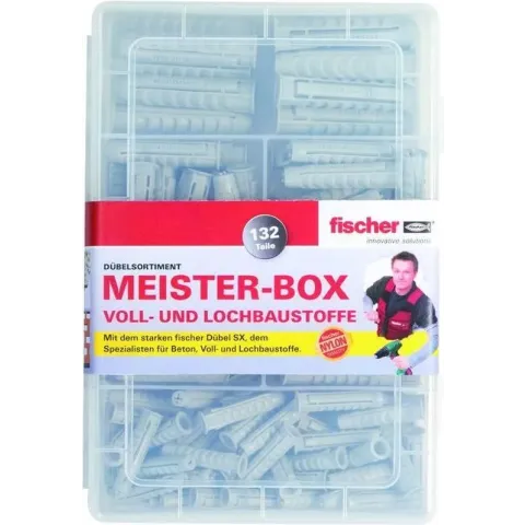 Fischer Meister-Box SX Plugassortiment 41648 132 onderdelen