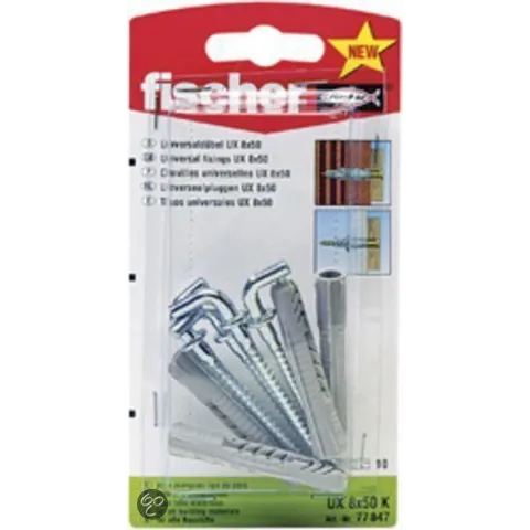 Fischer Universeelplug/Duim U x 6 x 35WHK - 4 Stuks