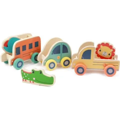 Fisher Price Voertuigenset Hout, Set van 3
