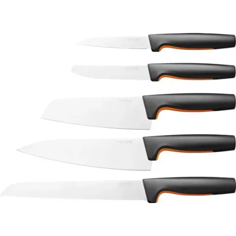 Fiskars Functional Form 5-delige Set Keukenmessen - Large Starter Set - RVS - Softouch Antislipbekleding