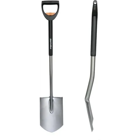 Fiskars Telescopische Tuinspade - Spits - Totale lengte 125 cm