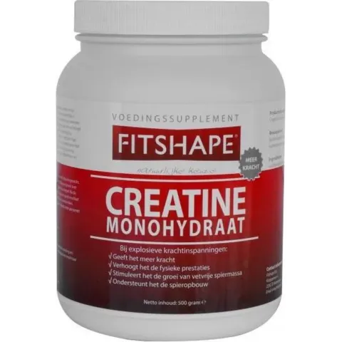 Fitshape - Creatine Monohydraat - Sportvoeding - 500 gram