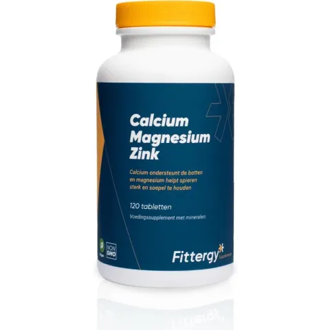 Fittergy Supplements - Calcium Magnesium Zink - 120 tabletten - Mineralen - voedingssupplement