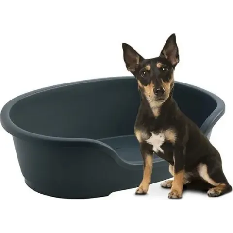 Flamingo Hondenmand Domus Zwart - Zwart - 50 / 58 cm x 20 cm