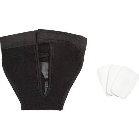 Flamingo Hondenslip Velcro - Zwart - m