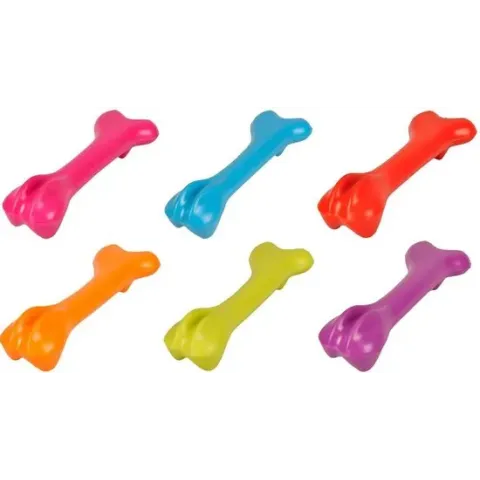 Flamingo Hondenspeelgoed Rubber Been - Roze/Blauw/Rood/Oranje/Geel/Paars - 22 x 6.5 x 4.5 cm